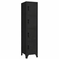 Armoire, en acier, avec rangement, coloris noir, 38 x 45 x 180 cm, pour la chambre