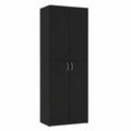 Armoire, avec rangement, avec portes, coloris noir, pour la chambre