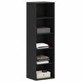 Armoire, avec rangement, en chêne, 50 x 50 x 200 cm, coloris noir, pour la chambre