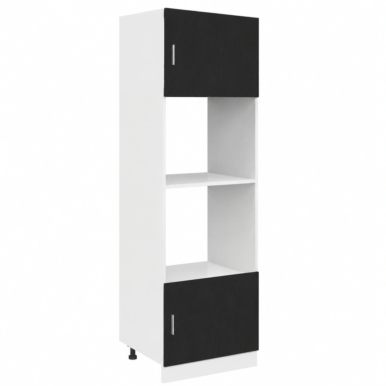 Armoire, avec rangement, en chêne, 60 x 57 x 207 cm, coloris noir, pour la chambre