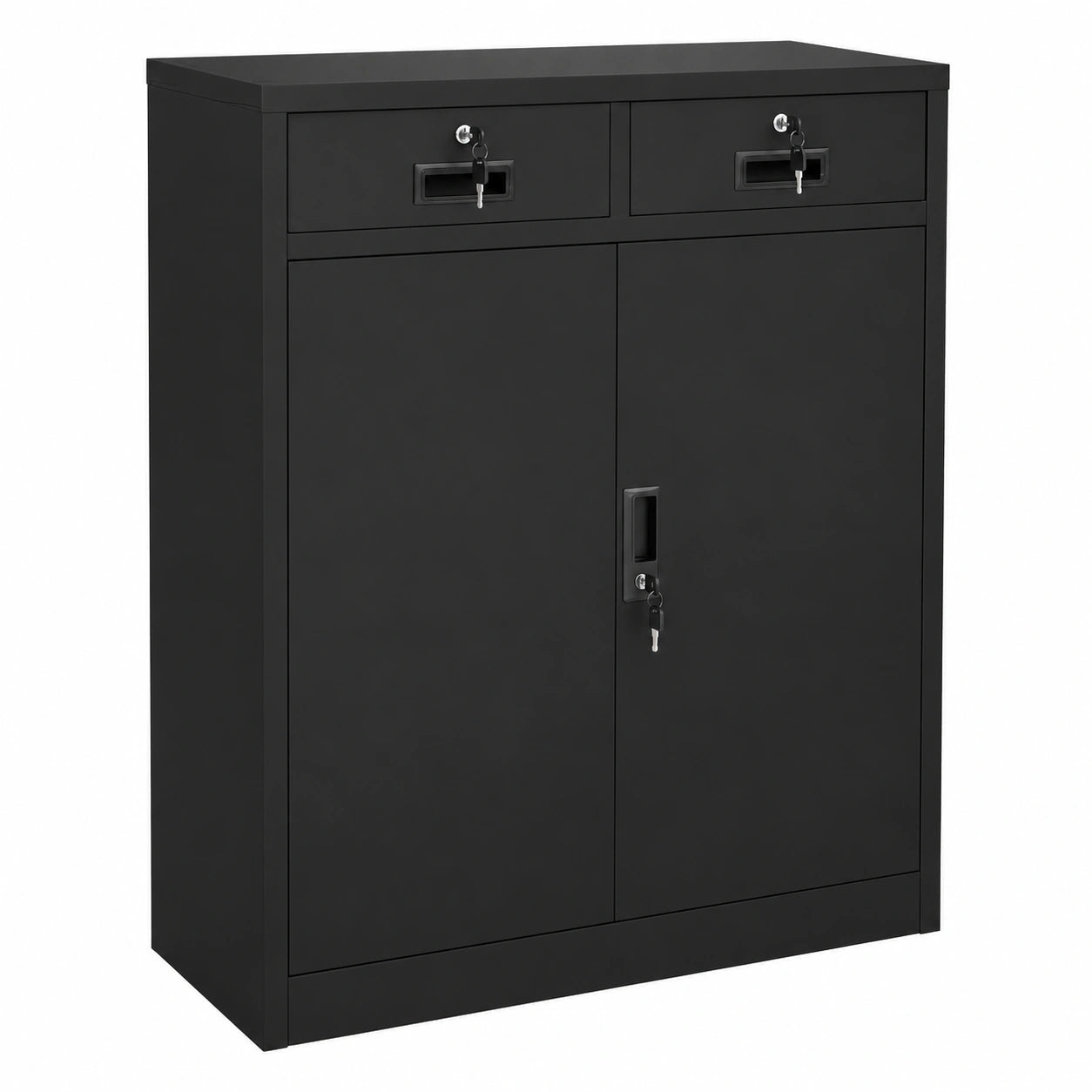 Armoire, en acier, avec rangement, coloris noir, 90 x 40 x 102 cm, pour la chambre