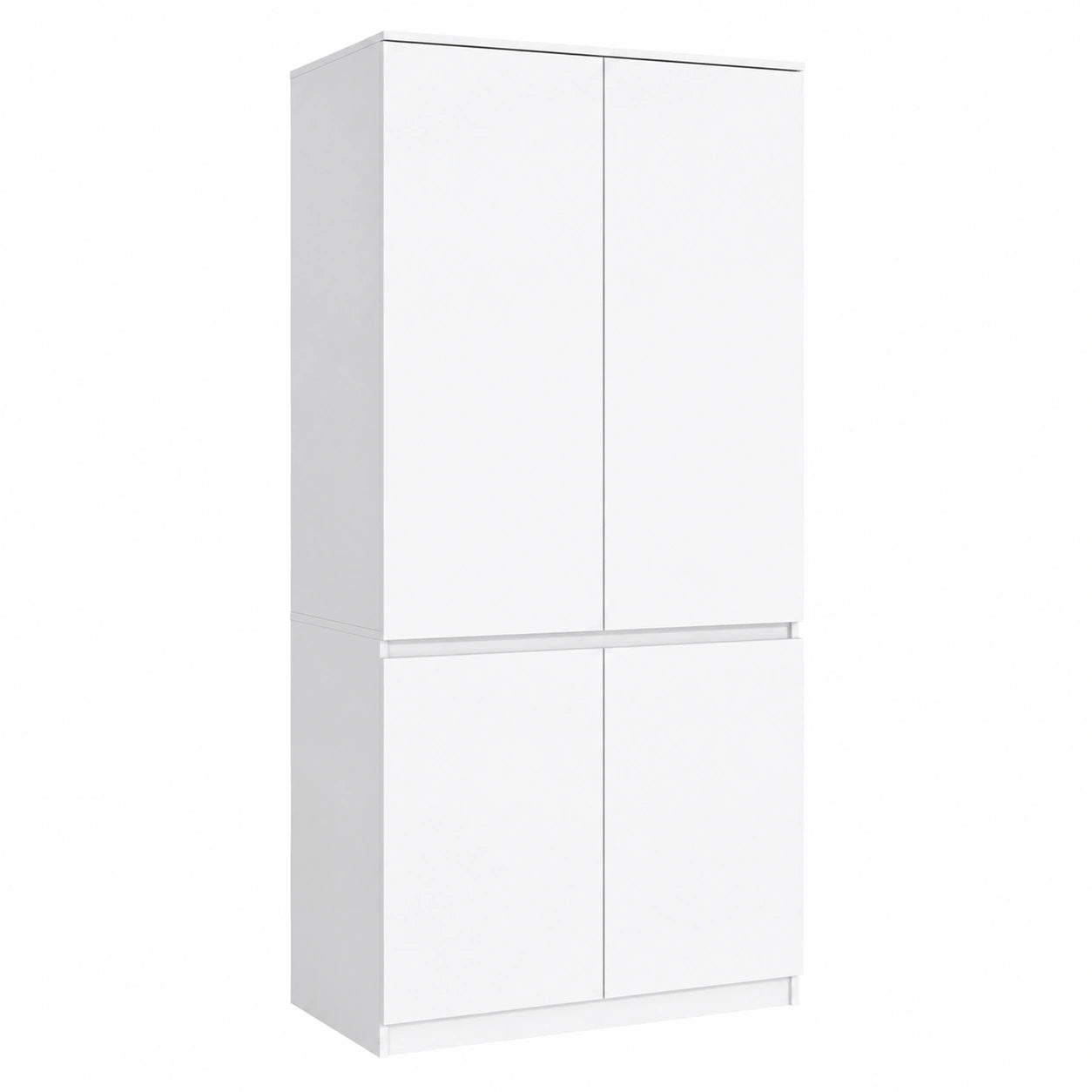 Meuble à chaussures, avec rangement, avec étagères, avec portes, 90 x 50 x 180 cm, coloris blanc, pour l’entrée ou le couloir