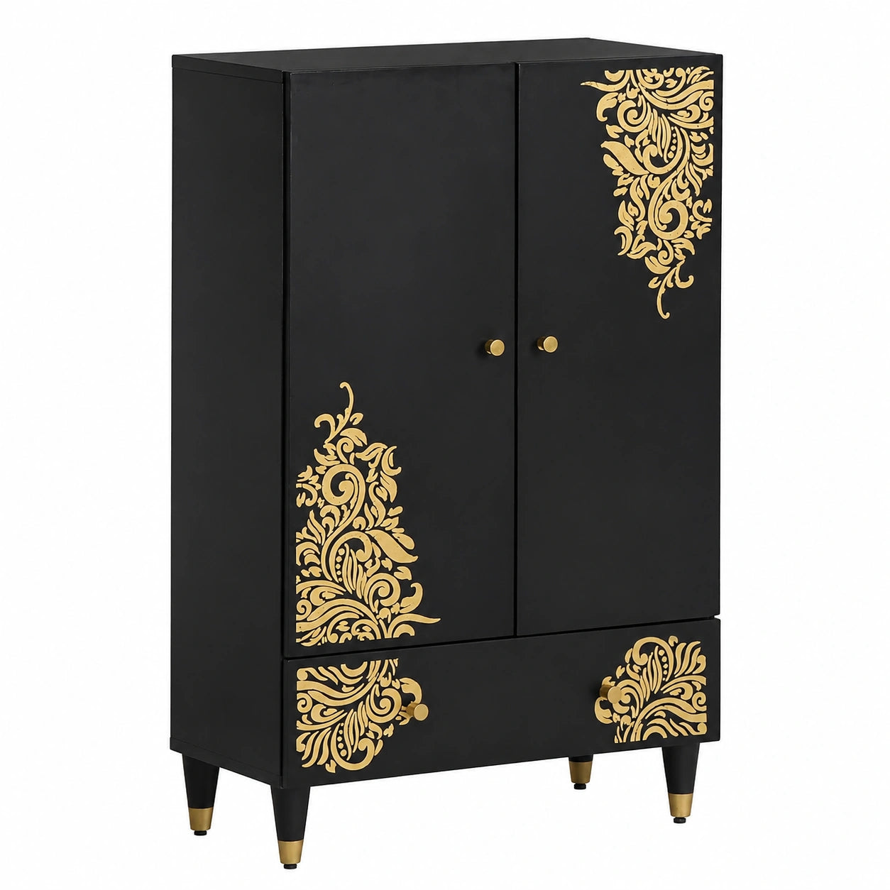 Armoire, avec rangement, coloris noir, 60 x 33 x 100 cm, pour la chambre