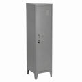 Armoire, avec rangement, coloris gris, 38,2 x 38,2 x 137,3 cm, pour la chambre