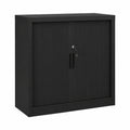 Armoire, avec rangement, avec portes coulissantes, avec portes, en acier, 90 x 40 x 90 cm, coloris noir, pour la chambre