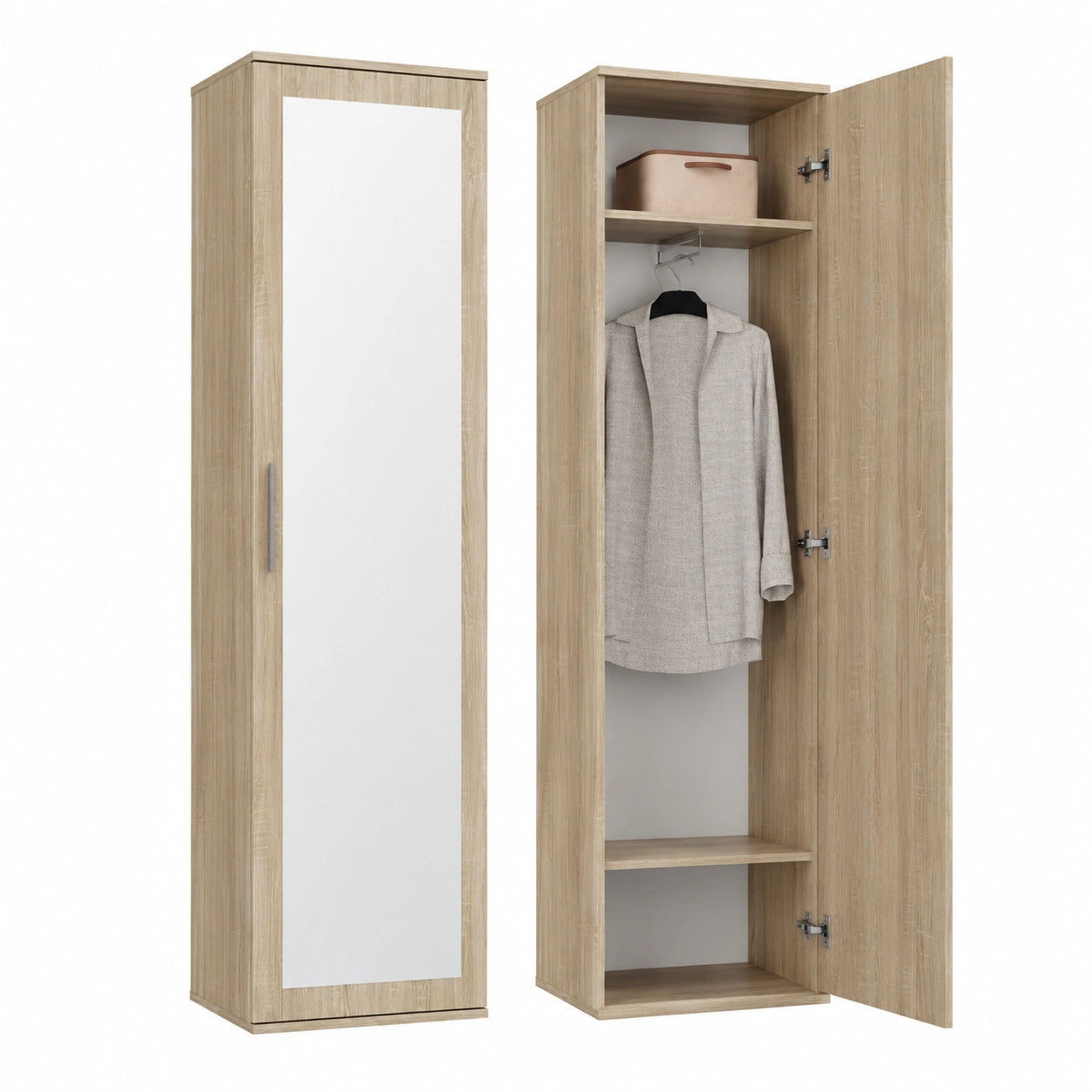 Armoire, en chêne, 180 x 50 x 35 cm, pour la chambre