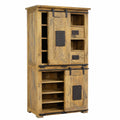Armoire, en bois massif, coloris naturel, pour la chambre