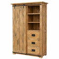 Armoire, en bois massif, coloris naturel, pour la chambre