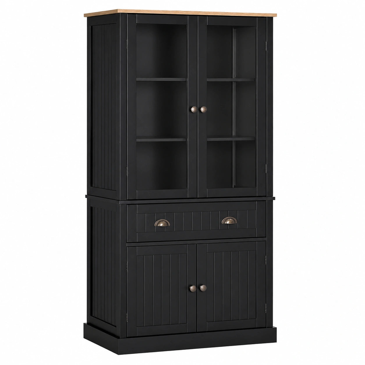 Armoire, réglable, avec rangement, avec tiroirs, coloris noir, pour la chambre