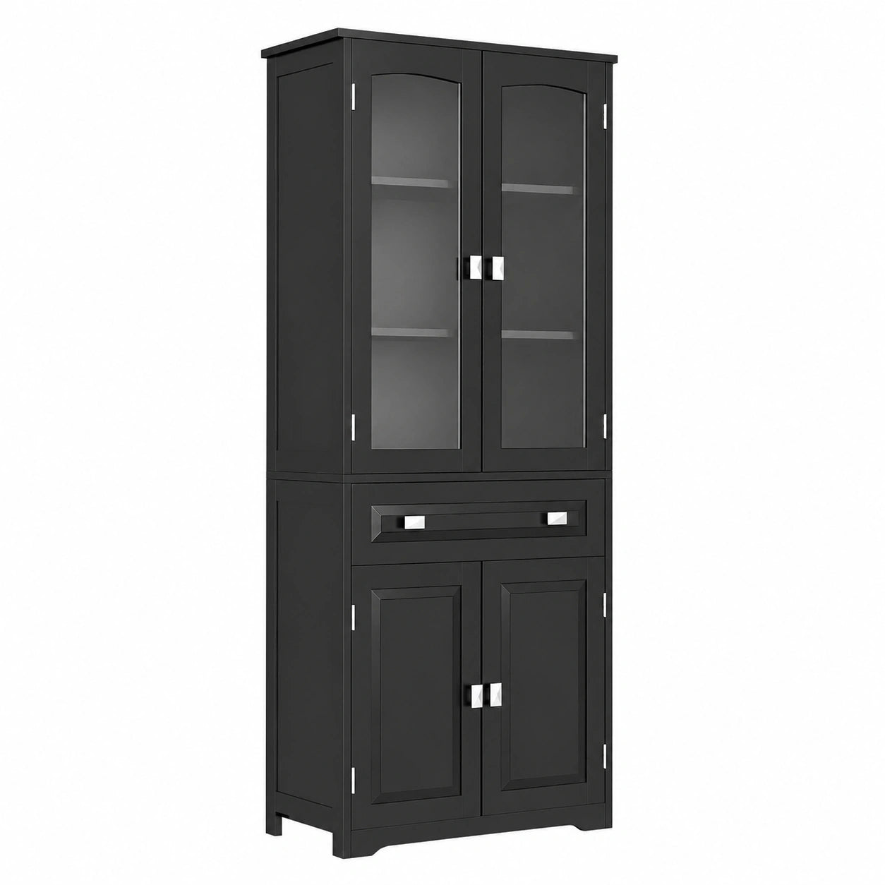 Armoire, réglable, avec tiroirs, avec étagères, coloris noir, pour la chambre