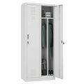 Porte-manteau, en métal, avec rangement, coloris gris, pour l’entrée ou le couloir