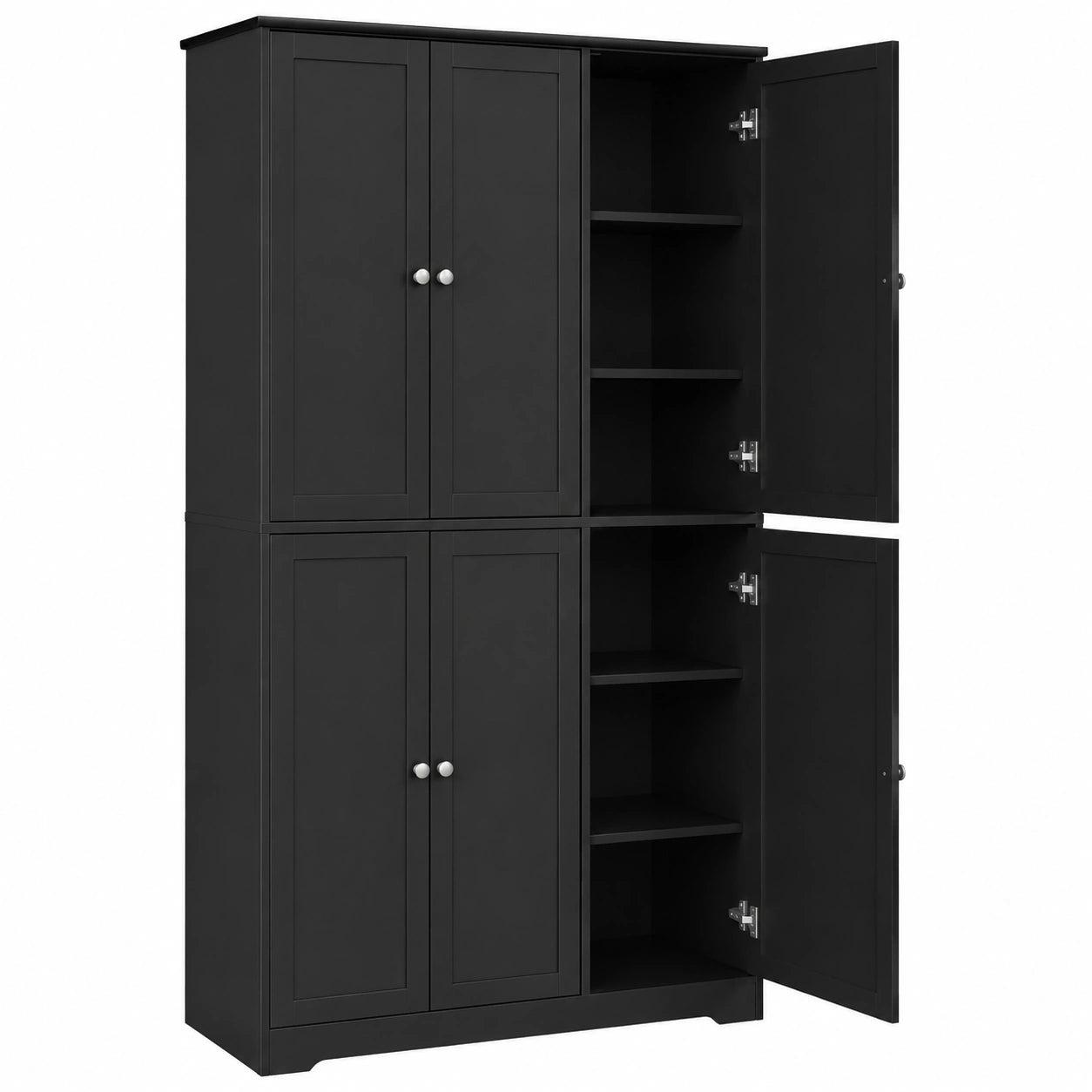 Armoire, avec rangement, avec étagères, avec portes, 106 x 37 x 180 cm, coloris noir, pour la chambre
