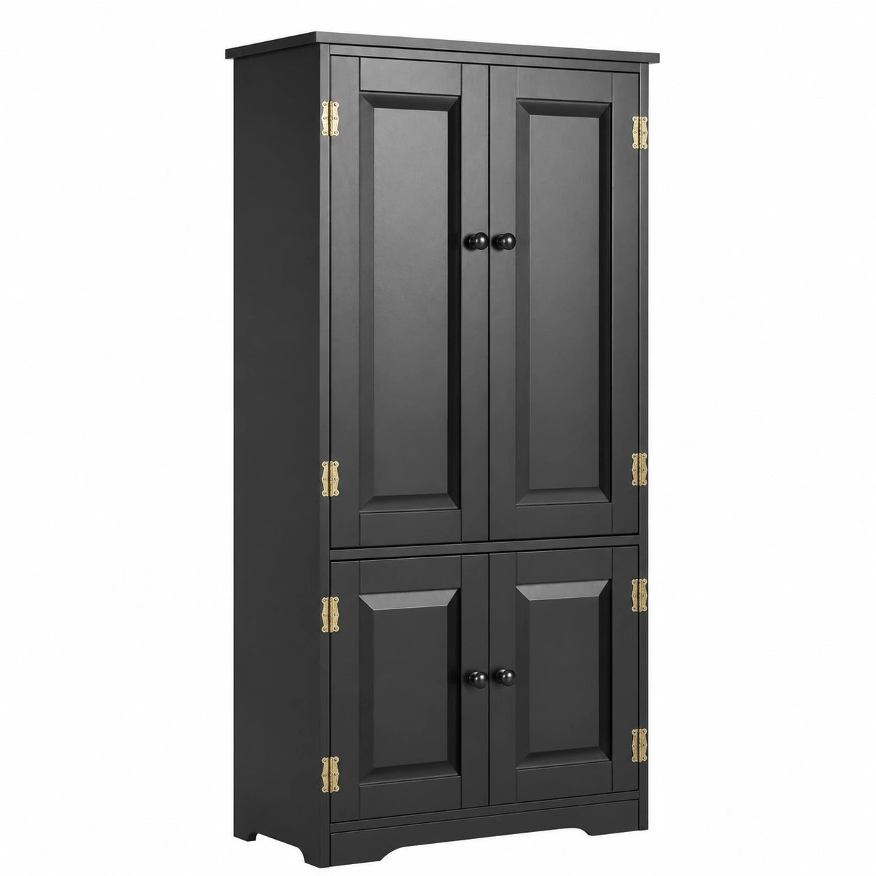 Armoire, réglable, avec rangement, avec étagères, en panneaux de bois, coloris noir, 58,5 x 31,5 x 123 cm, pour la chambre