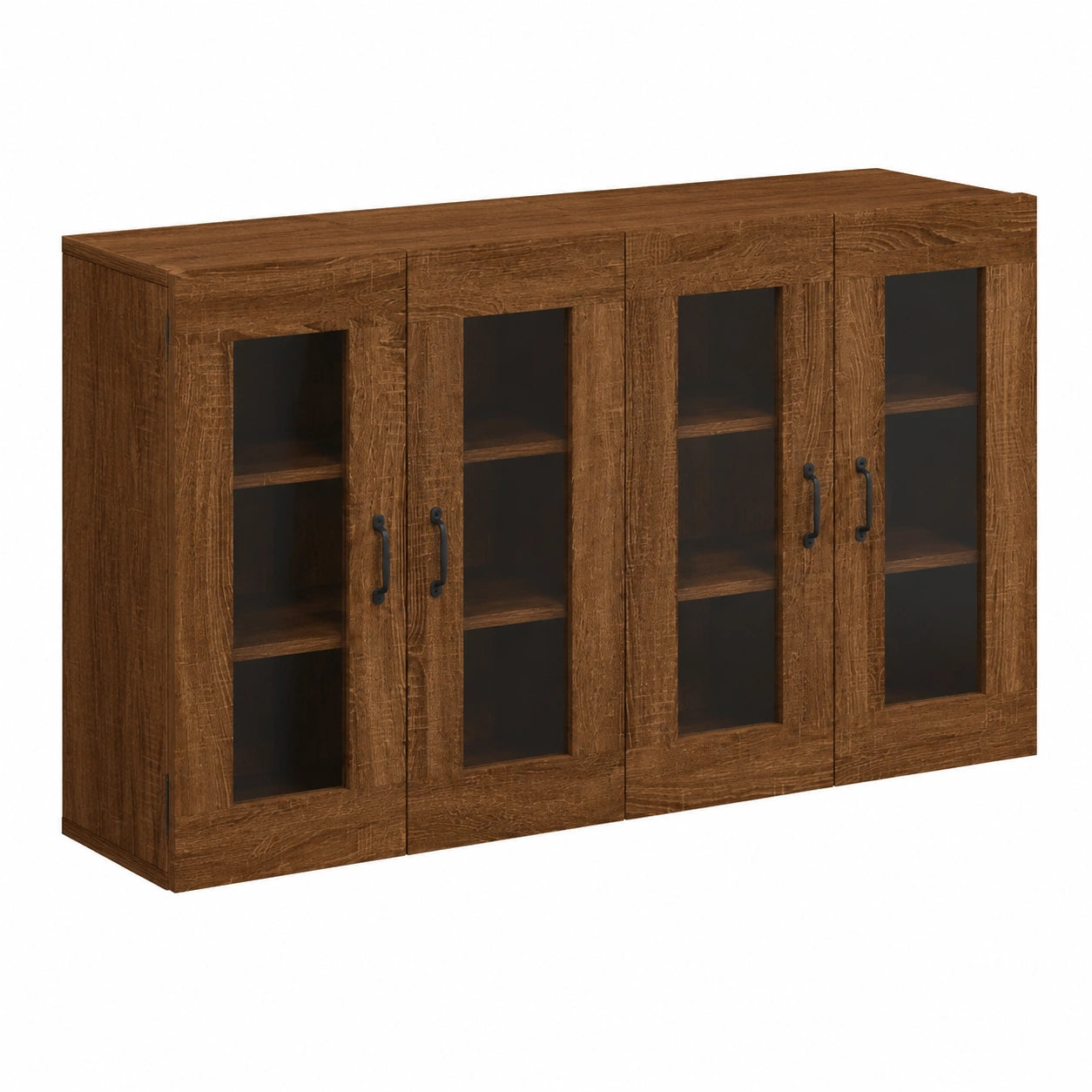 Armoire, 2 pièces, avec rangement, en chêne, coloris marron, pour la chambre